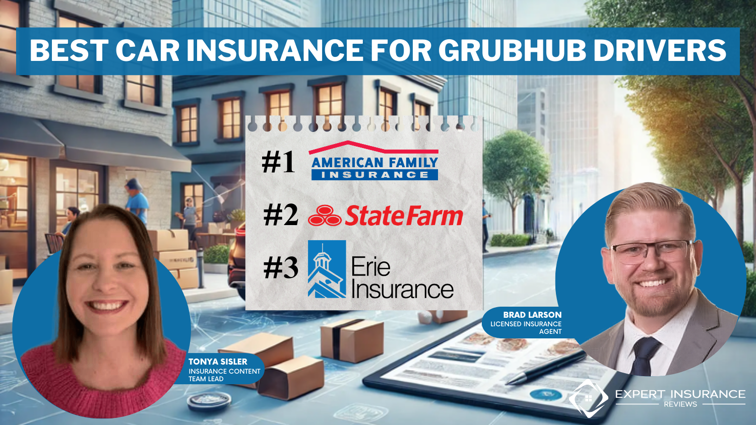 Best Car Insurance for Grubhub Drivers: American Family, State Farm, and Erie 