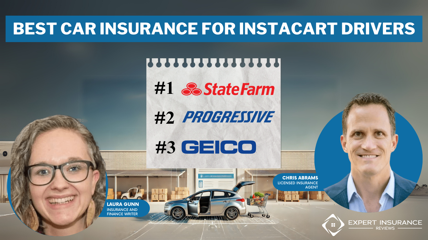 Best Car Insurance for Instacart Drivers: State Farm, Progressive, Geico